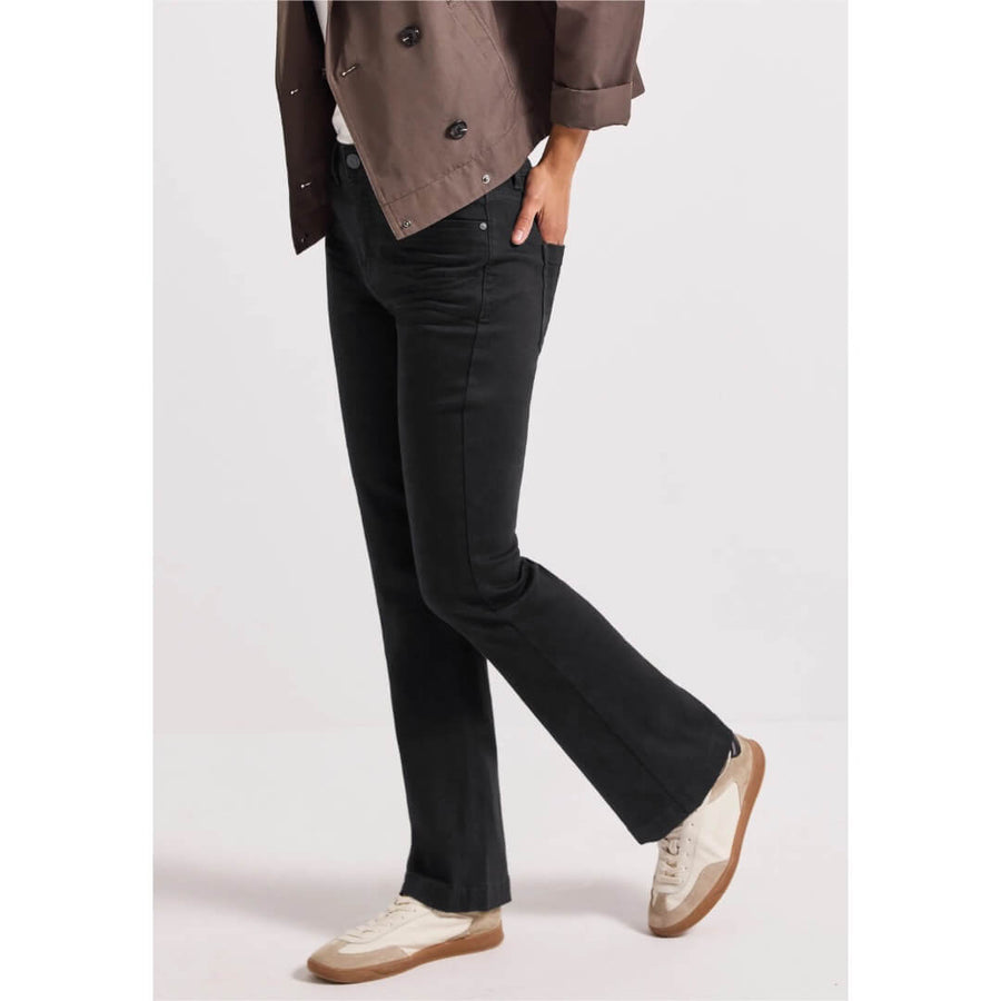 Street One farkku bootcut, musta - Moment.fi