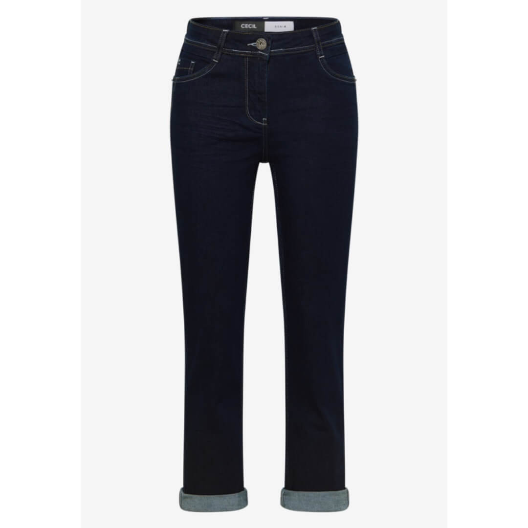 Cecil farkku Toronto suora RINSED, tummansininen - Moment.fi