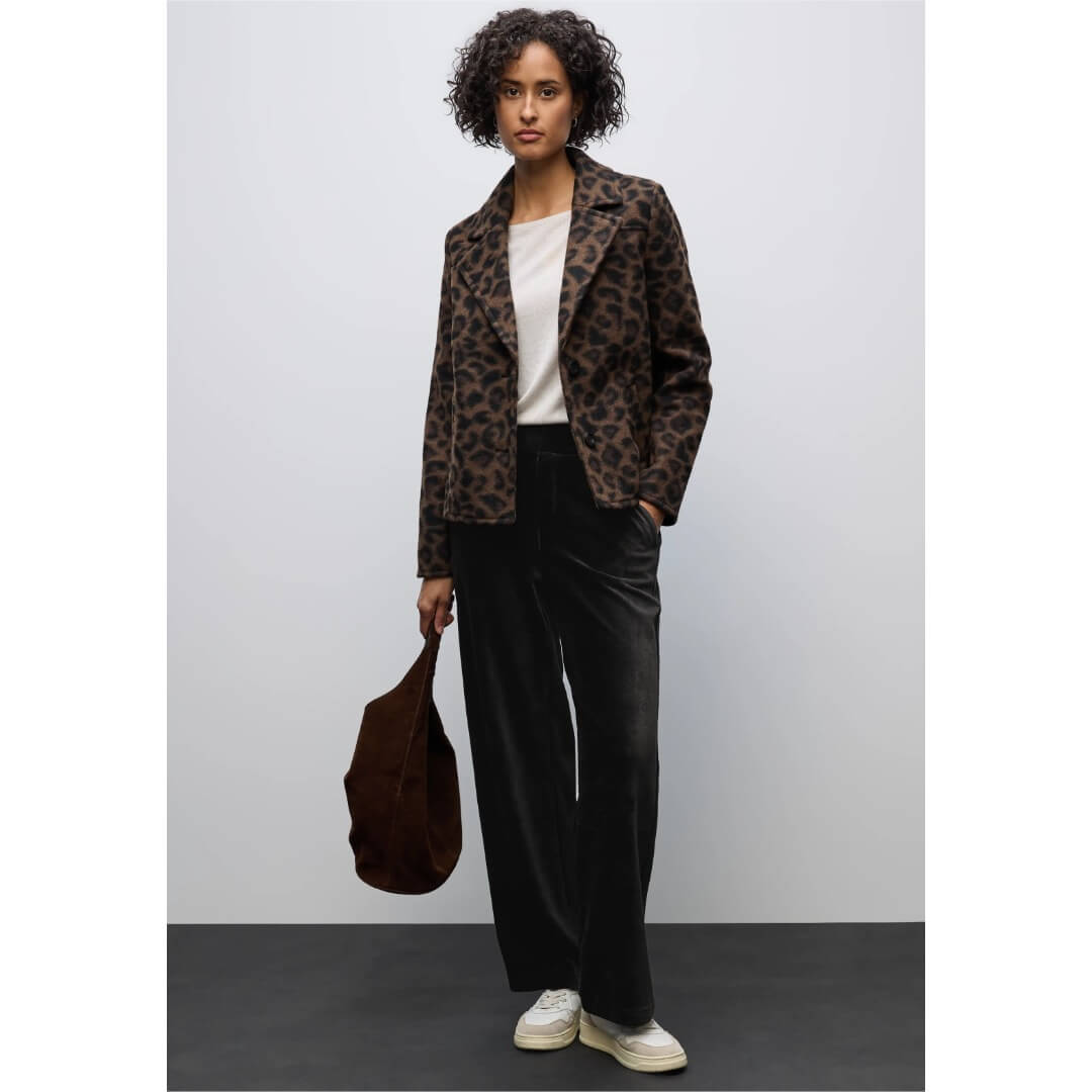 Street One samettihousu, musta - Moment.fi