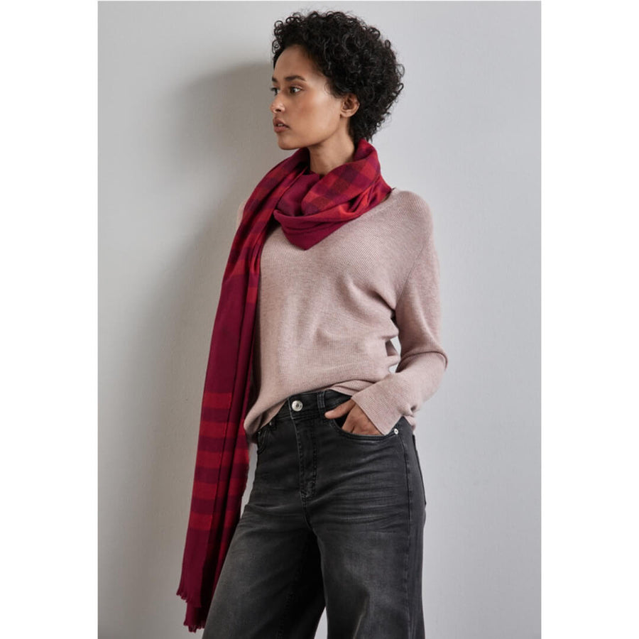 Street One ruutuhuivi, punainen - Moment.fi