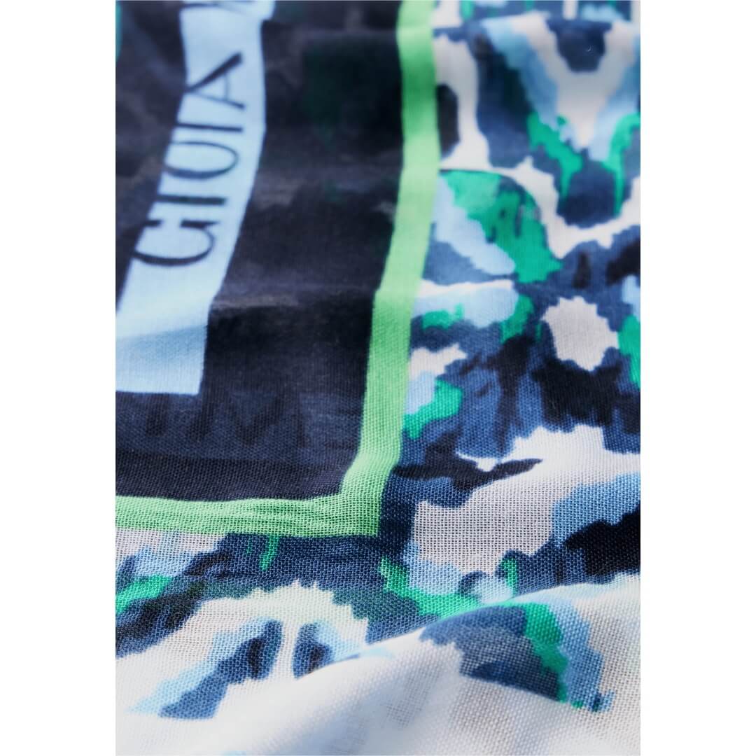 Cecil huivi kuosillinen, sininen - Moment.fi