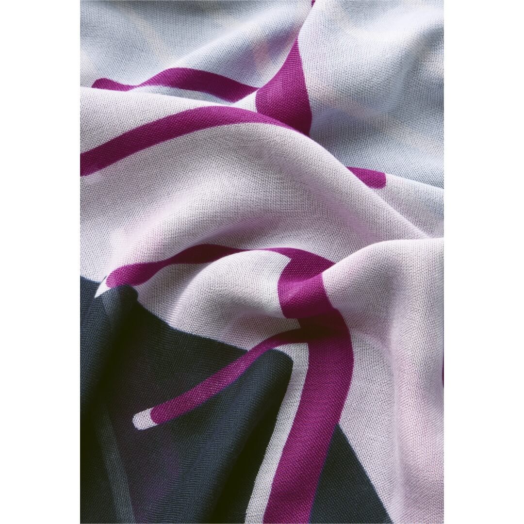 Cecil neliöhuivi kuosi, fuksia - Moment.fi