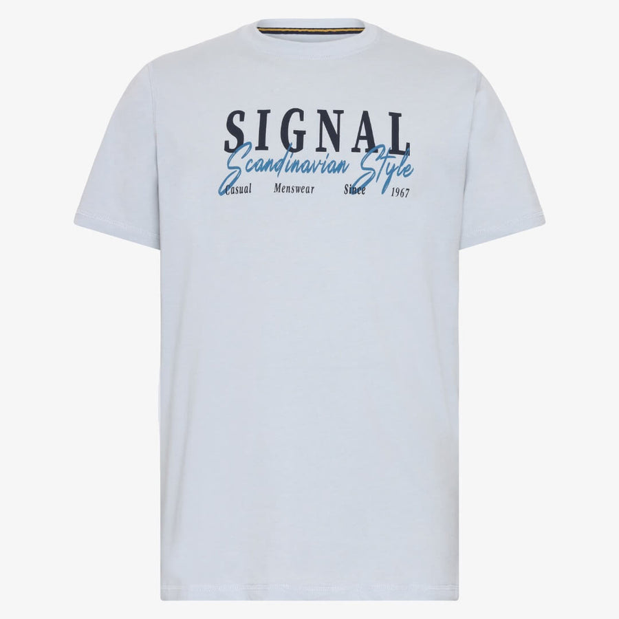 Signal t-paita printti, vaaleansininen - Moment.fi
