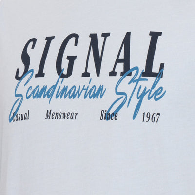 Signal t-paita printti, vaaleansininen - Moment.fi