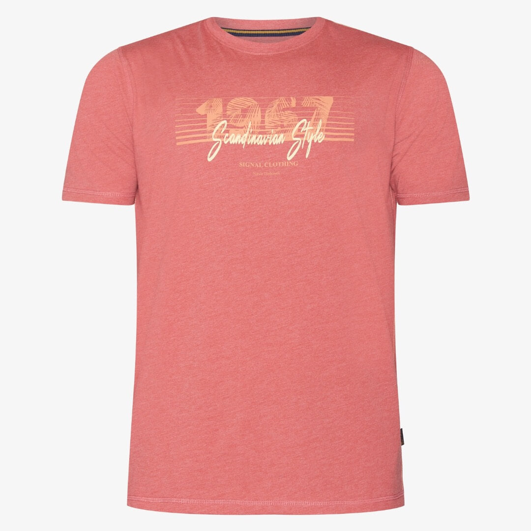 Signal t-paita printti, punainen - Moment.fi