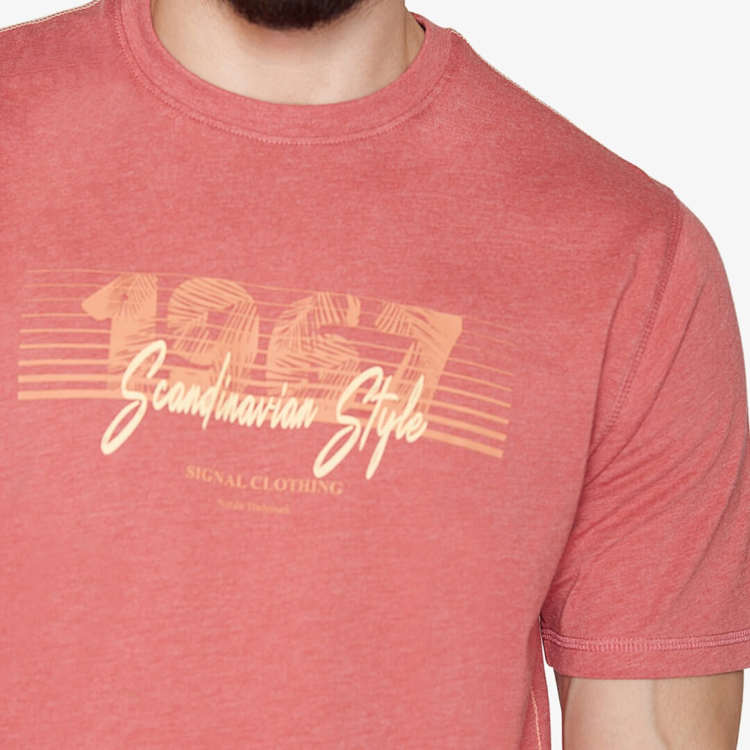 Signal t-paita printti, punainen - Moment.fi