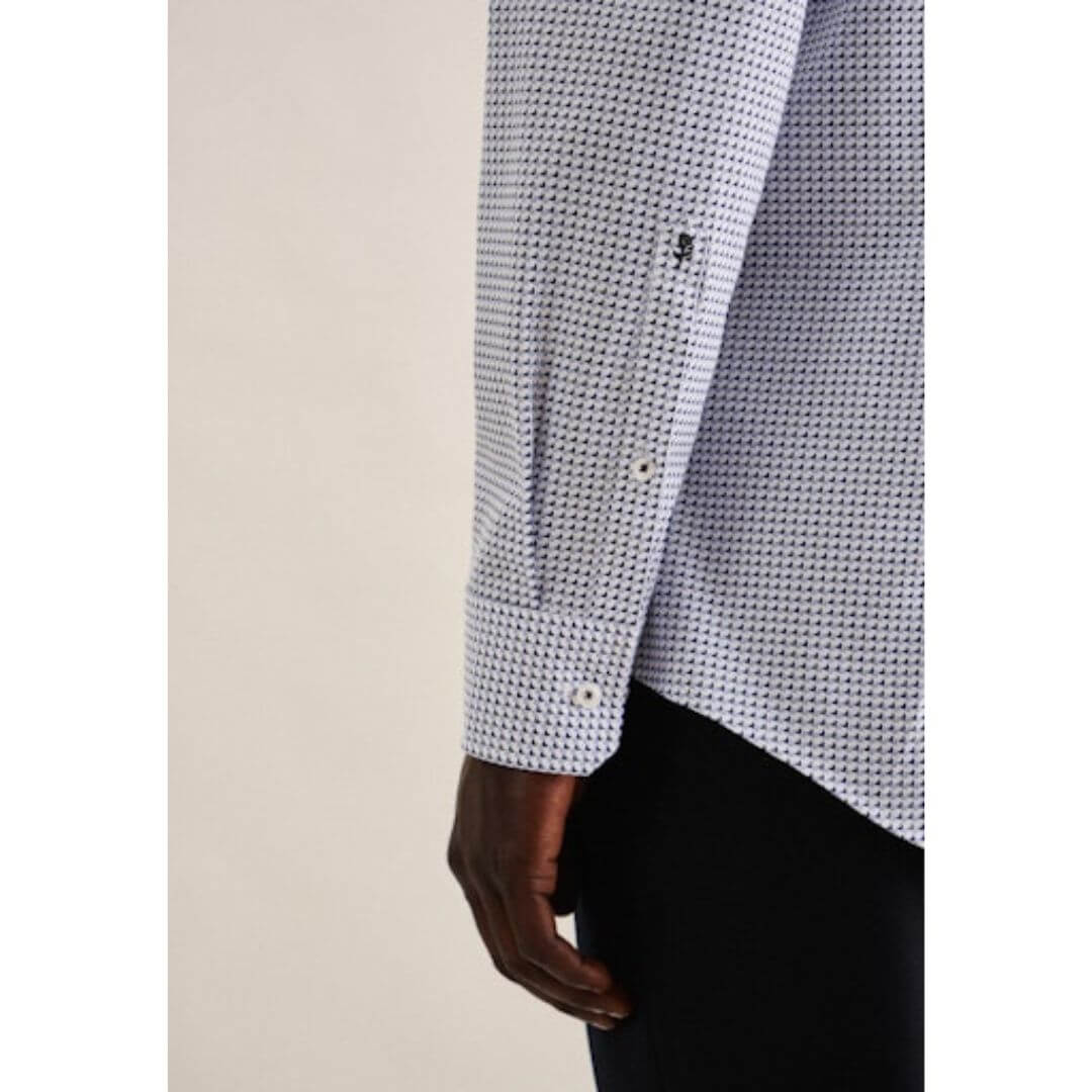 Seidensticker kuosipaita stretch SLIM, vaaleansininen - Moment.fi