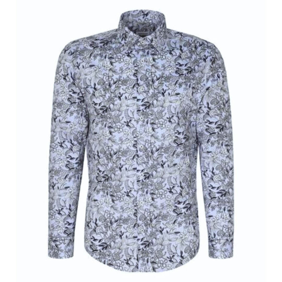 Seidensticker kuosipaita SLIM, vaaleansininen - Moment.fi