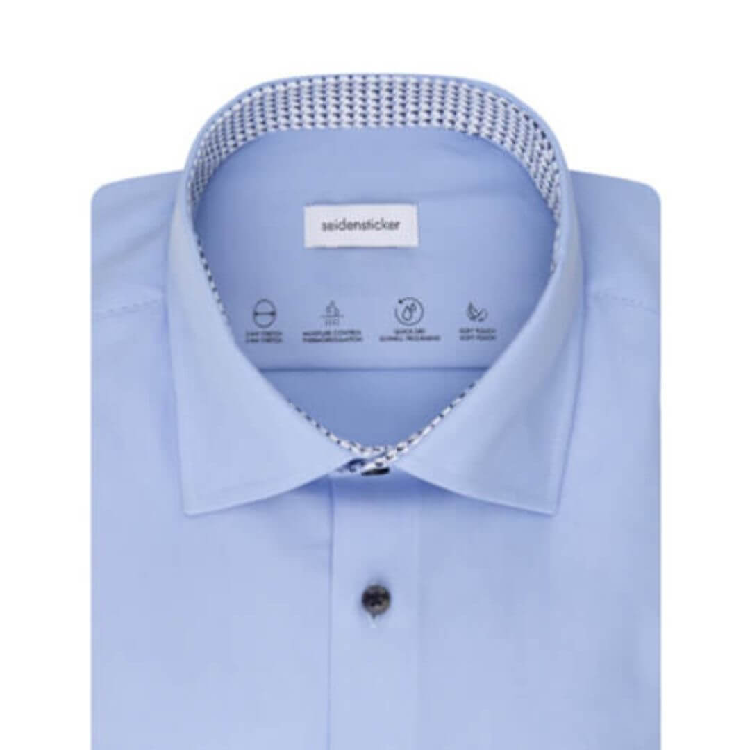 Seidensticker kauluspaita SLIM, vaaleansininen - Moment.fi