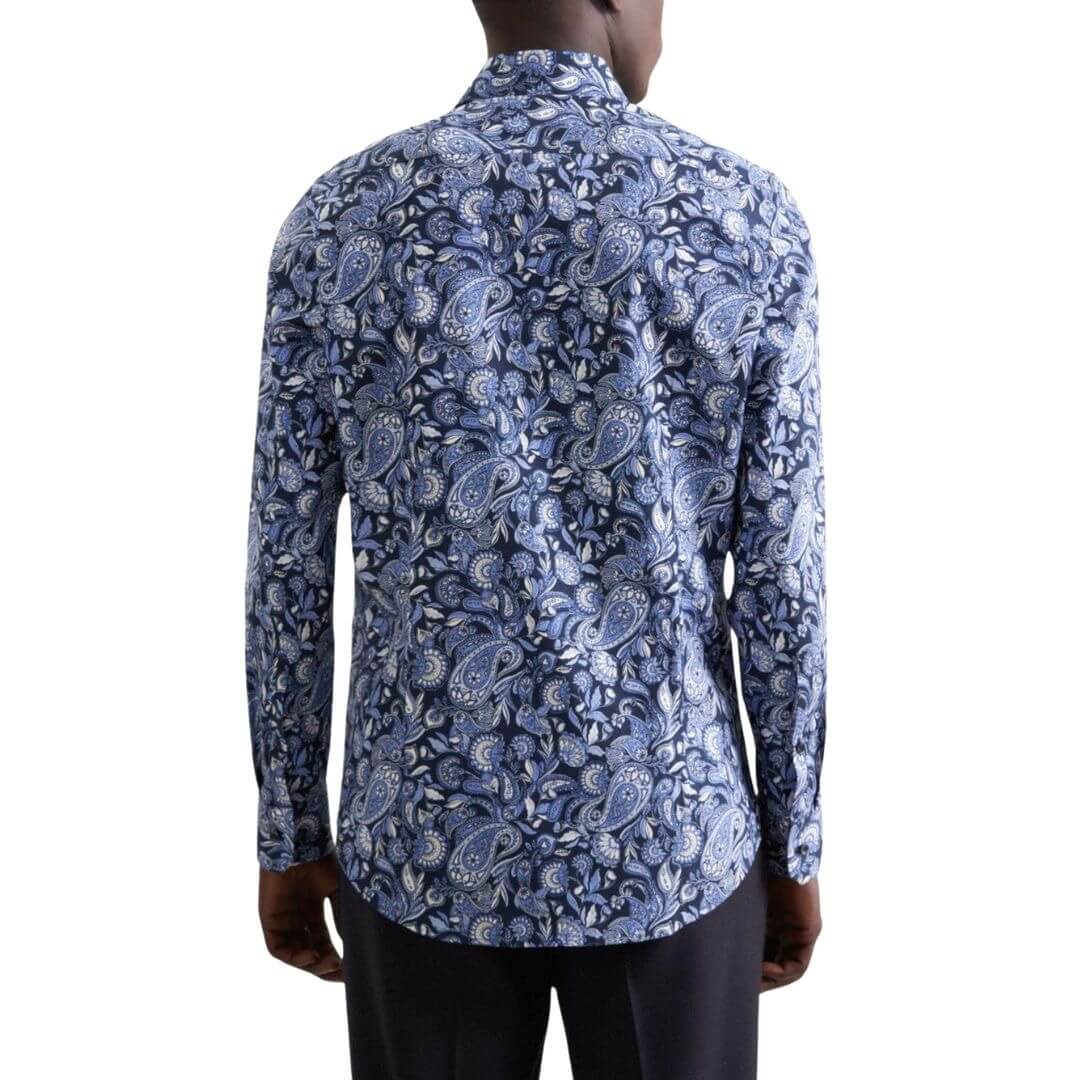 Seidensticker kuosipaita SLIM, tummansininen - Moment.fi