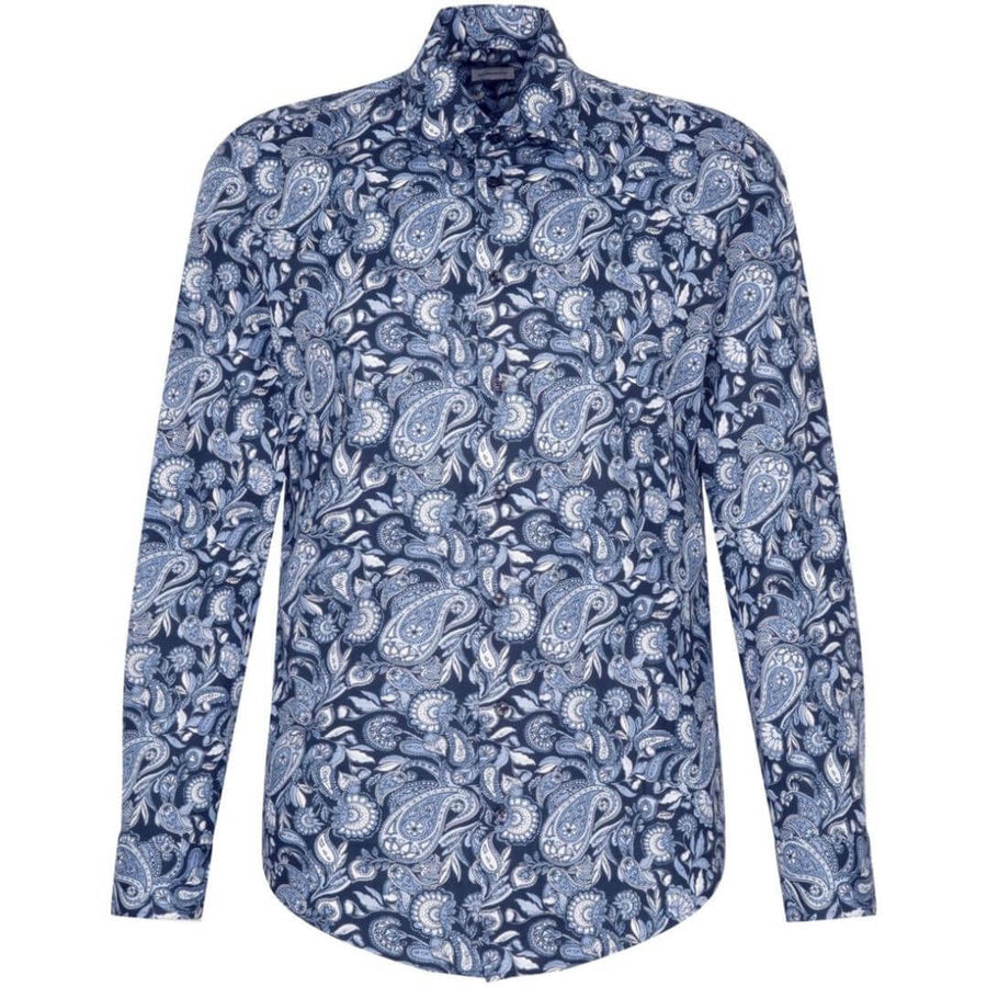 Seidensticker kuosipaita SLIM, tummansininen - Moment.fi