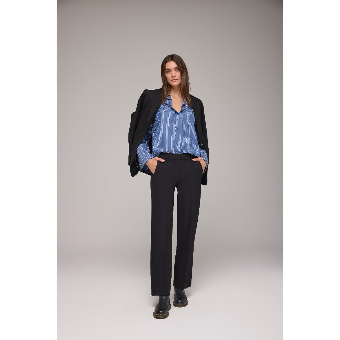 Anna Montana suorahousu leveä, musta - Moment.fi