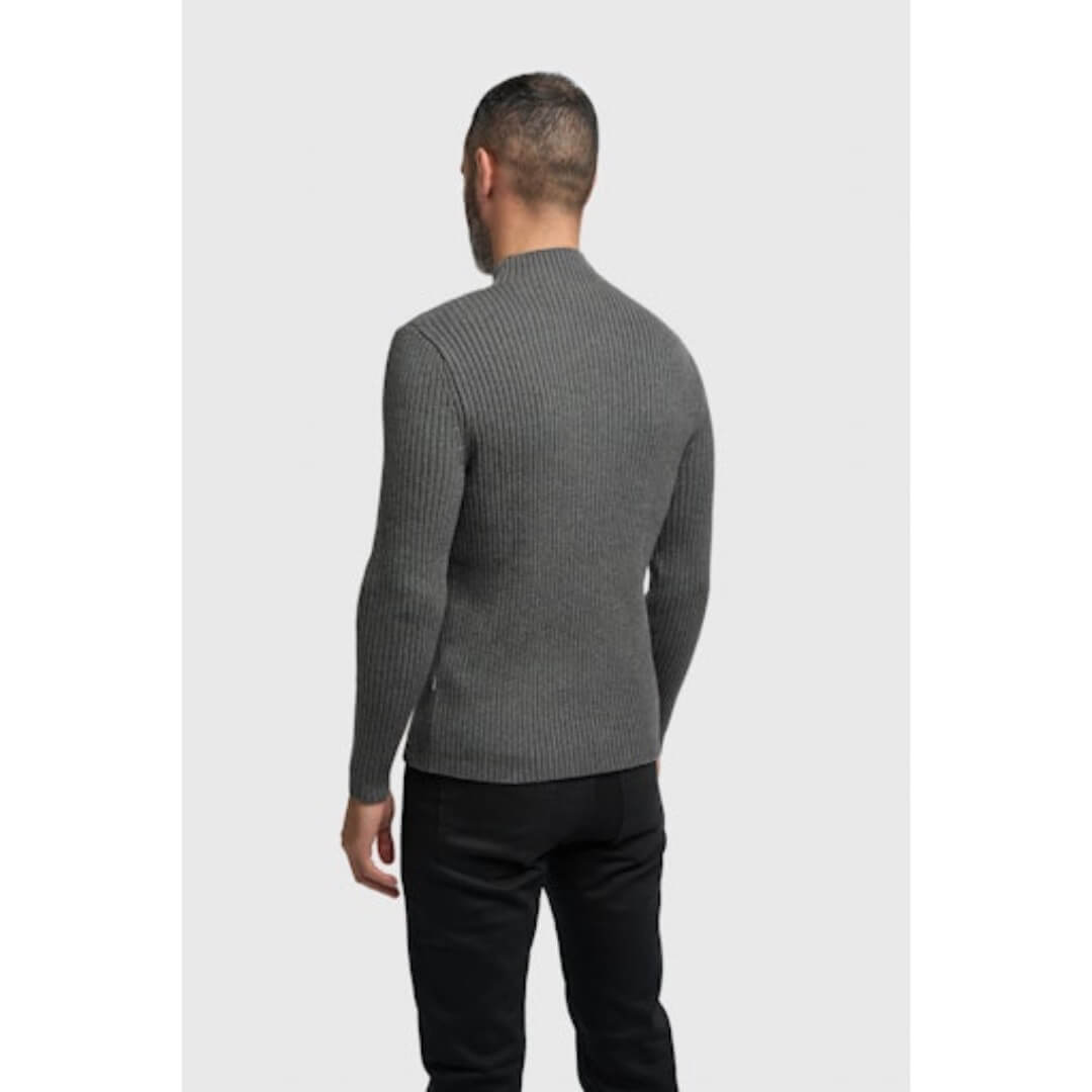 Cavani pooloneule rib, harmaa