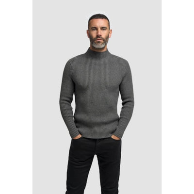 Cavani pooloneule rib, harmaa