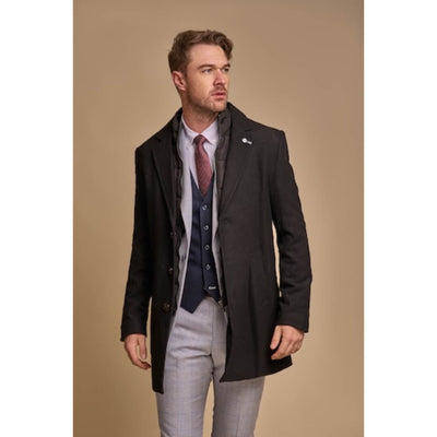 Cavani villakangastakki tuplakaulus, musta