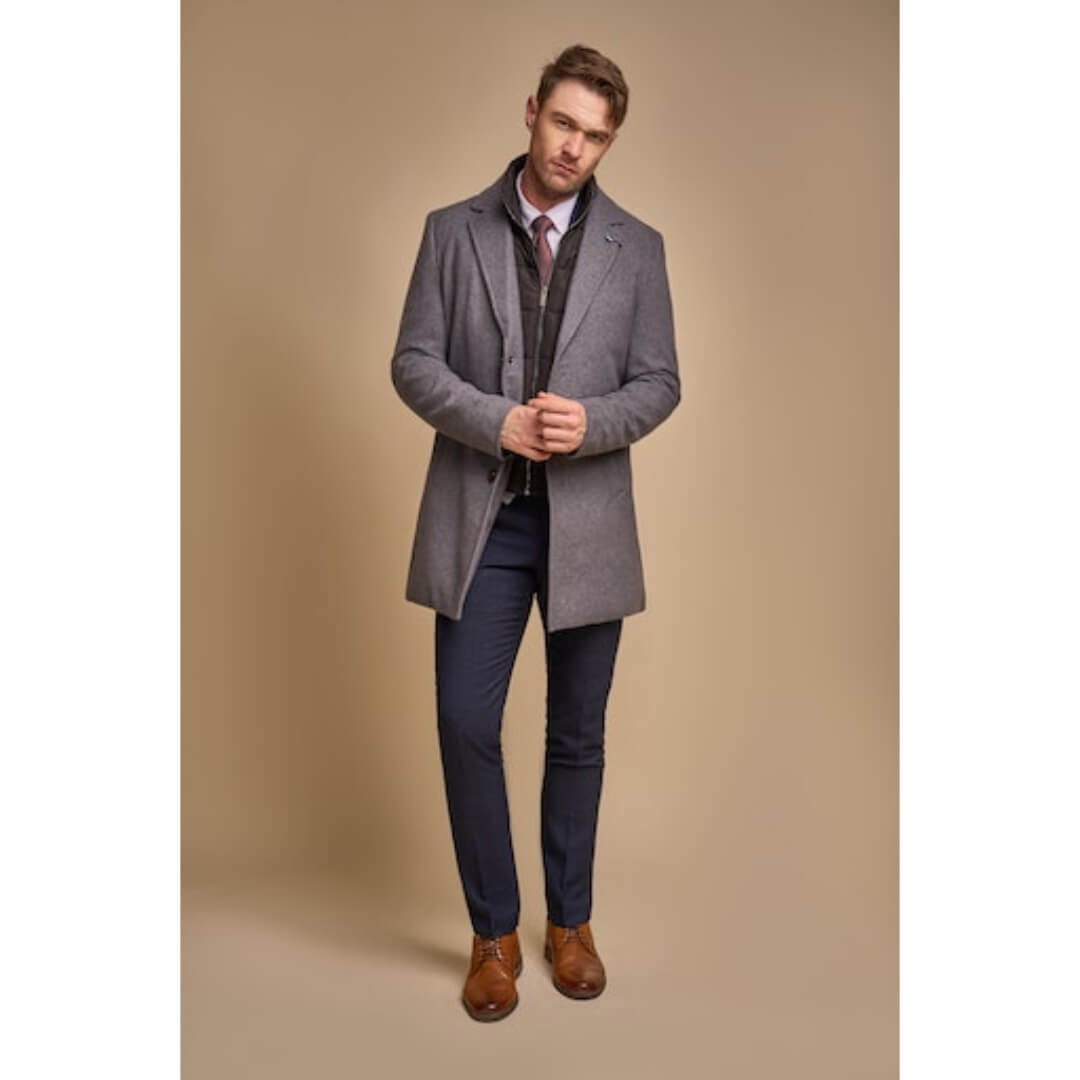 Cavani villakangastakki tuplakaulus,harmaa