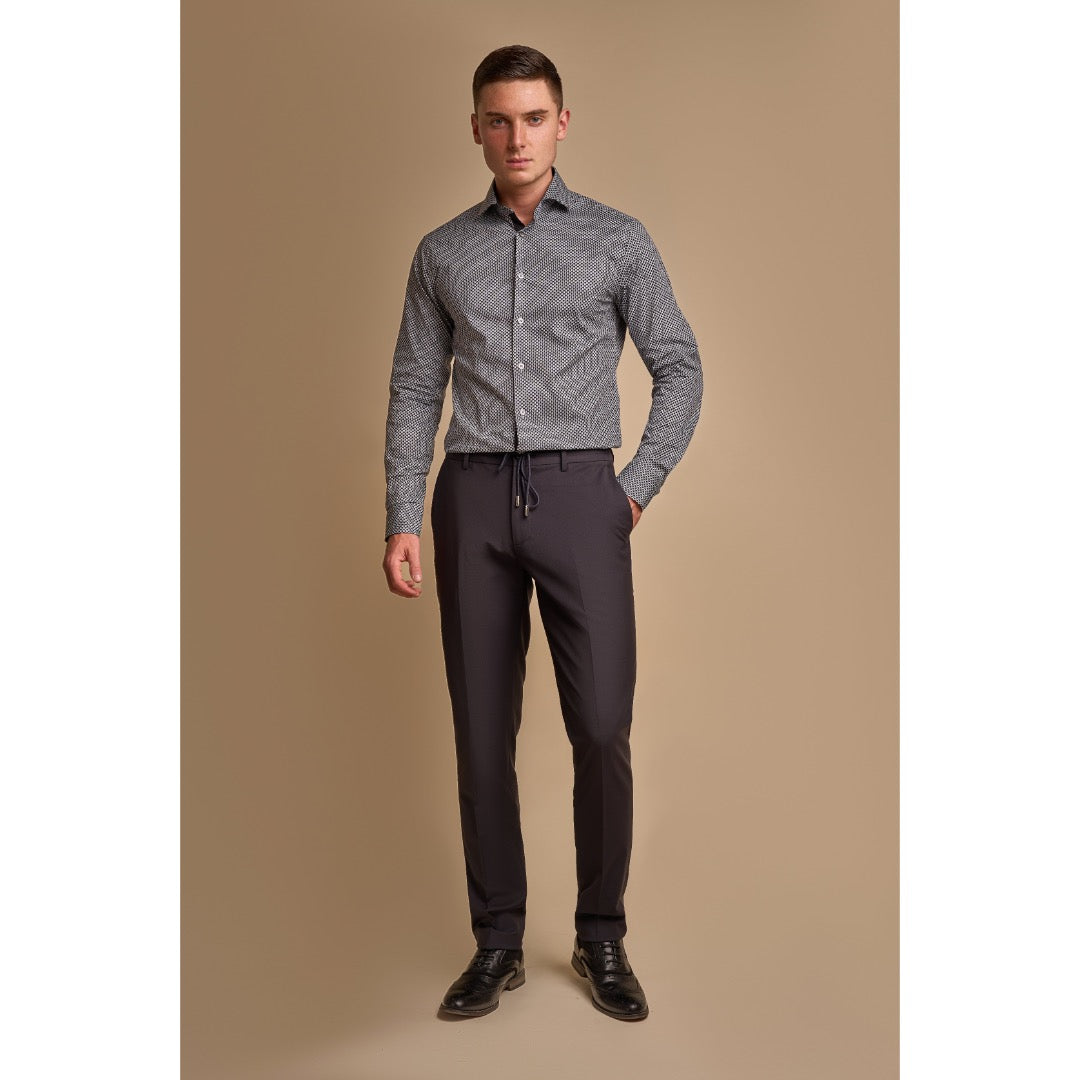 House of Cavani kuosipaita, tummanharmaa - Moment.fi