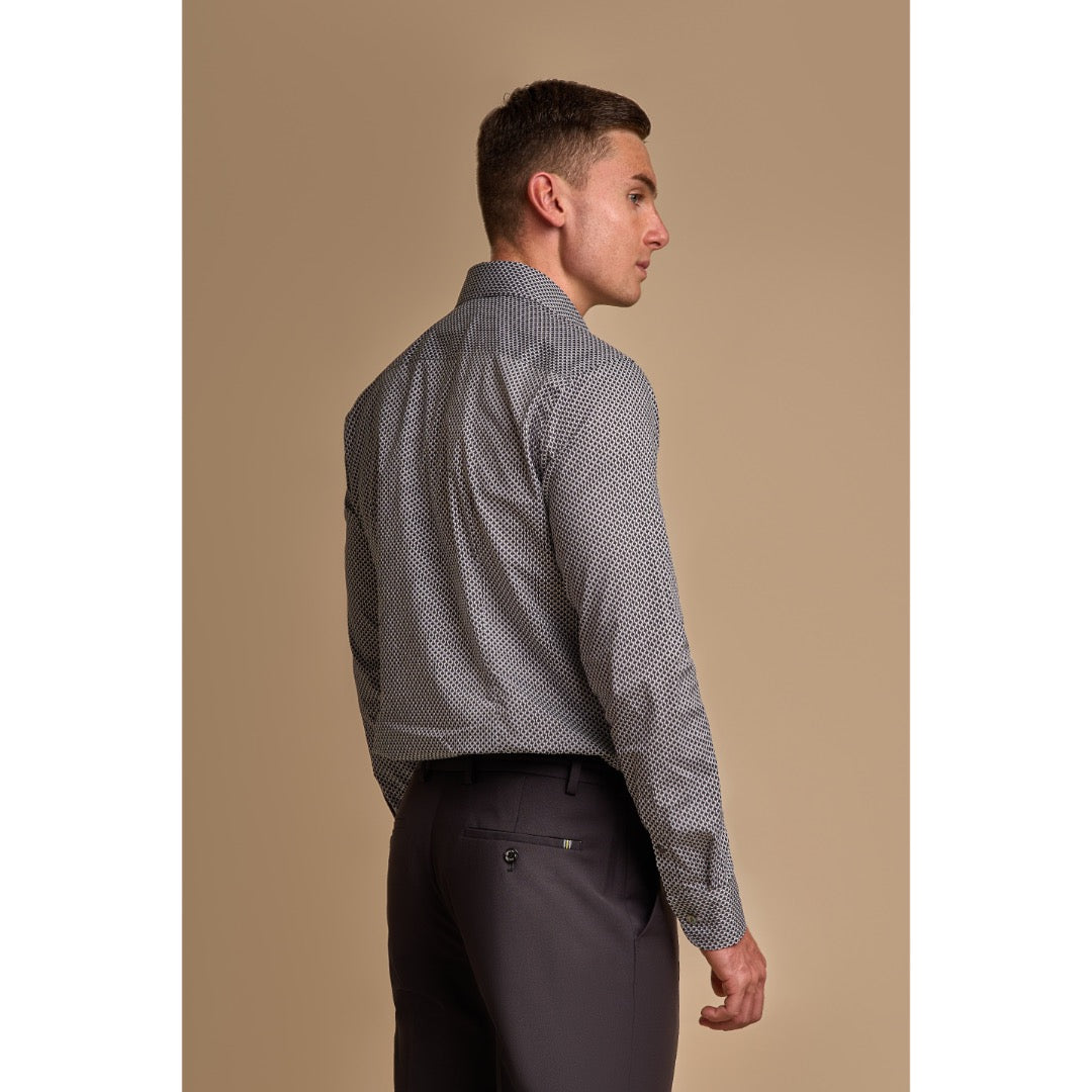 House of Cavani kuosipaita, tummanharmaa - Moment.fi