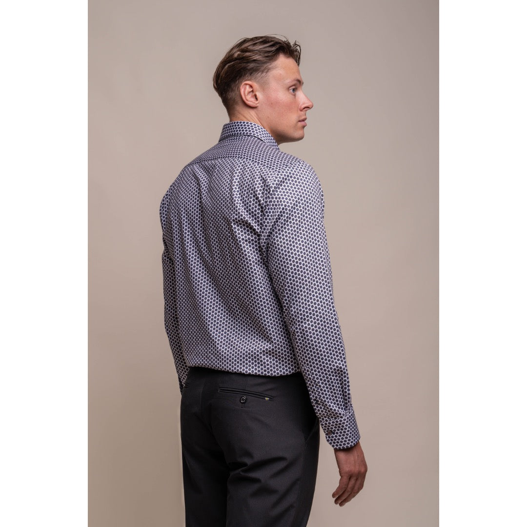 House of Cavani kuosipaita, sininen - Moment.fi