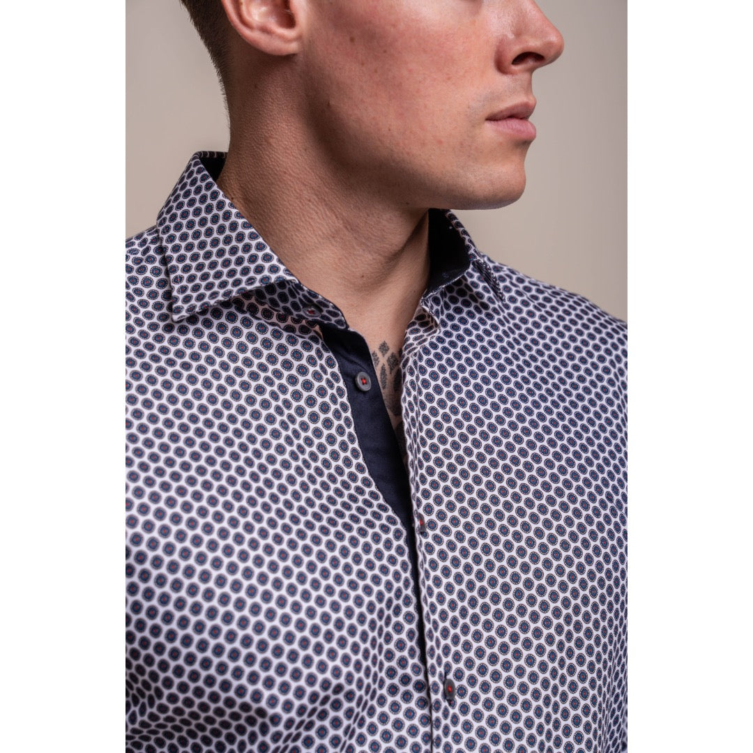 House of Cavani kuosipaita, sininen - Moment.fi