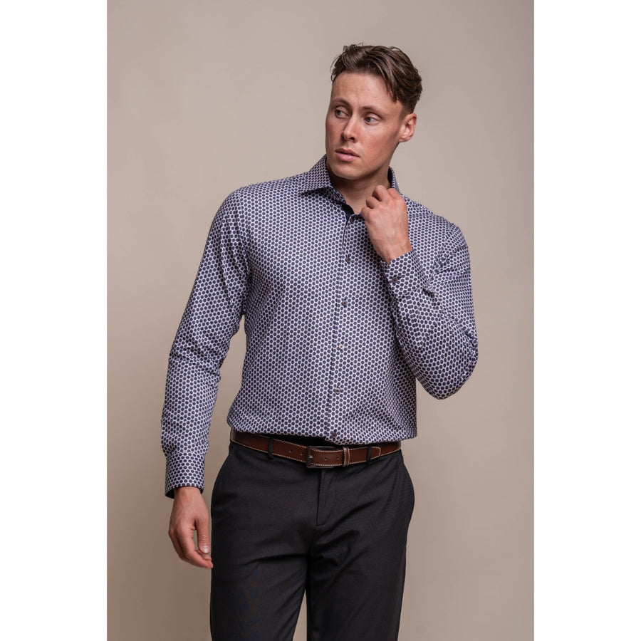 House of Cavani kuosipaita, sininen - Moment.fi