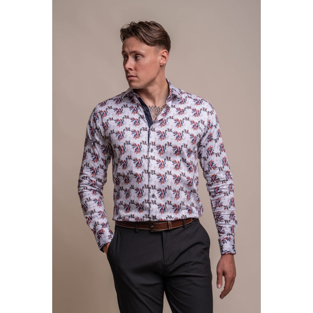 House of Cavani kuosipaita, viini - Moment.fi