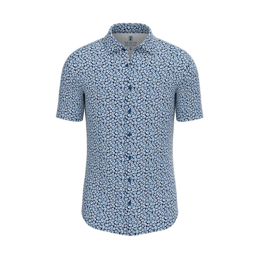 Desoto kuosipaita jersey 1/2, sininen - Moment.fi