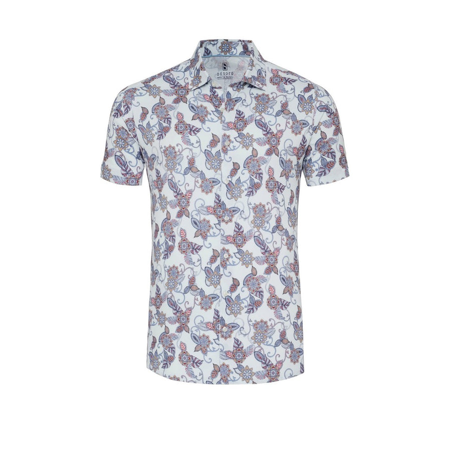 Desoto jerseypaita paisley 1/2, valkoinen - Moment.fi