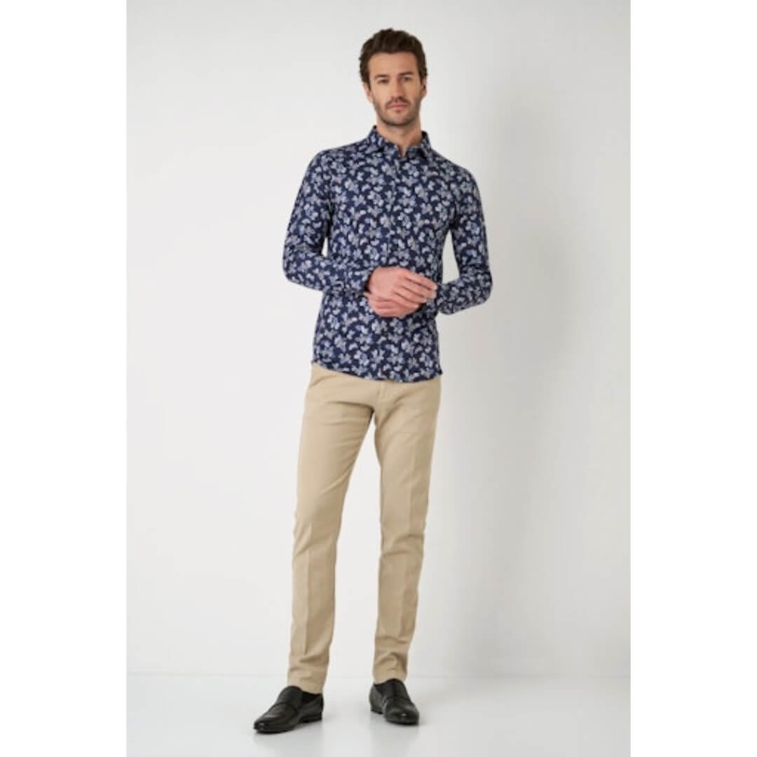 Desoto kukkakuosipaita, sininen - Moment.fi