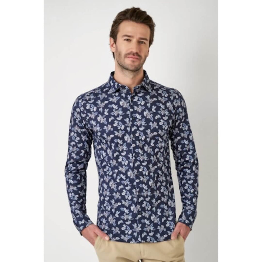 Desoto kukkakuosipaita, sininen - Moment.fi