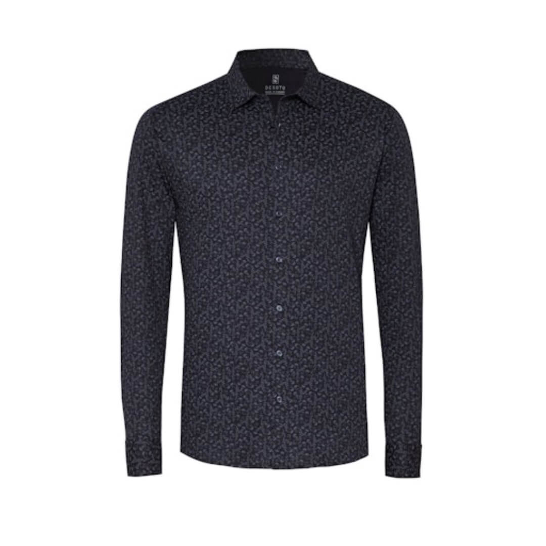 Desoto kukkakuosipaita, tummansininen - Moment.fi