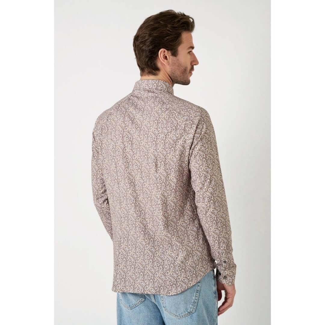 Desoto kuosipaita, ruskea - Moment.fi