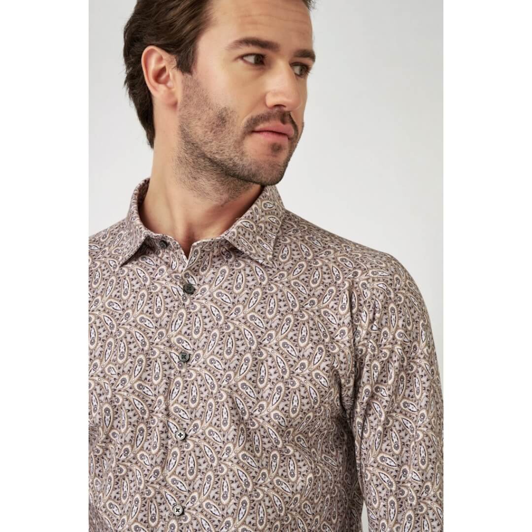 Desoto kuosipaita, ruskea - Moment.fi