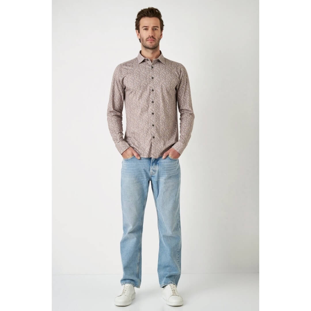 Desoto kuosipaita, ruskea - Moment.fi