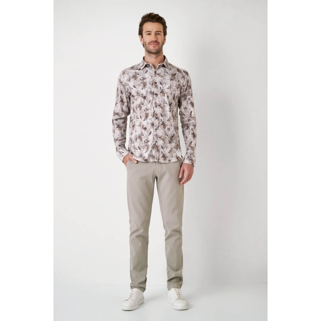 Desoto kuosipaita, vaaleanharmaa - Moment.fi