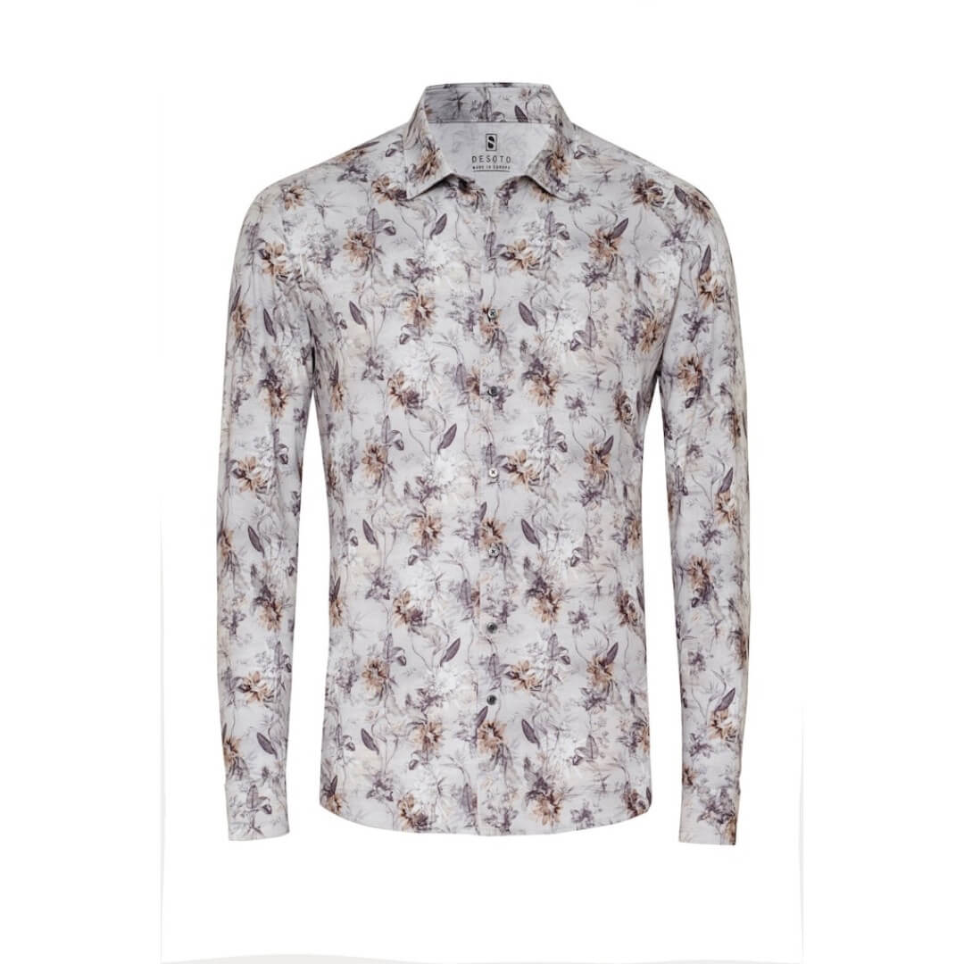 Desoto kuosipaita, vaaleanharmaa - Moment.fi