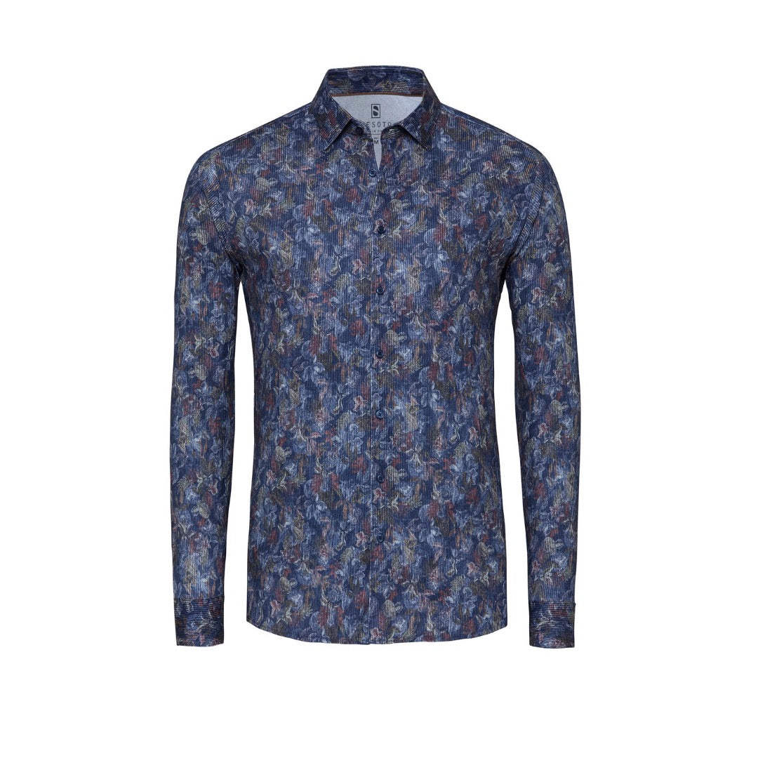 Desoto kuosipaita, sininen - Moment.fi