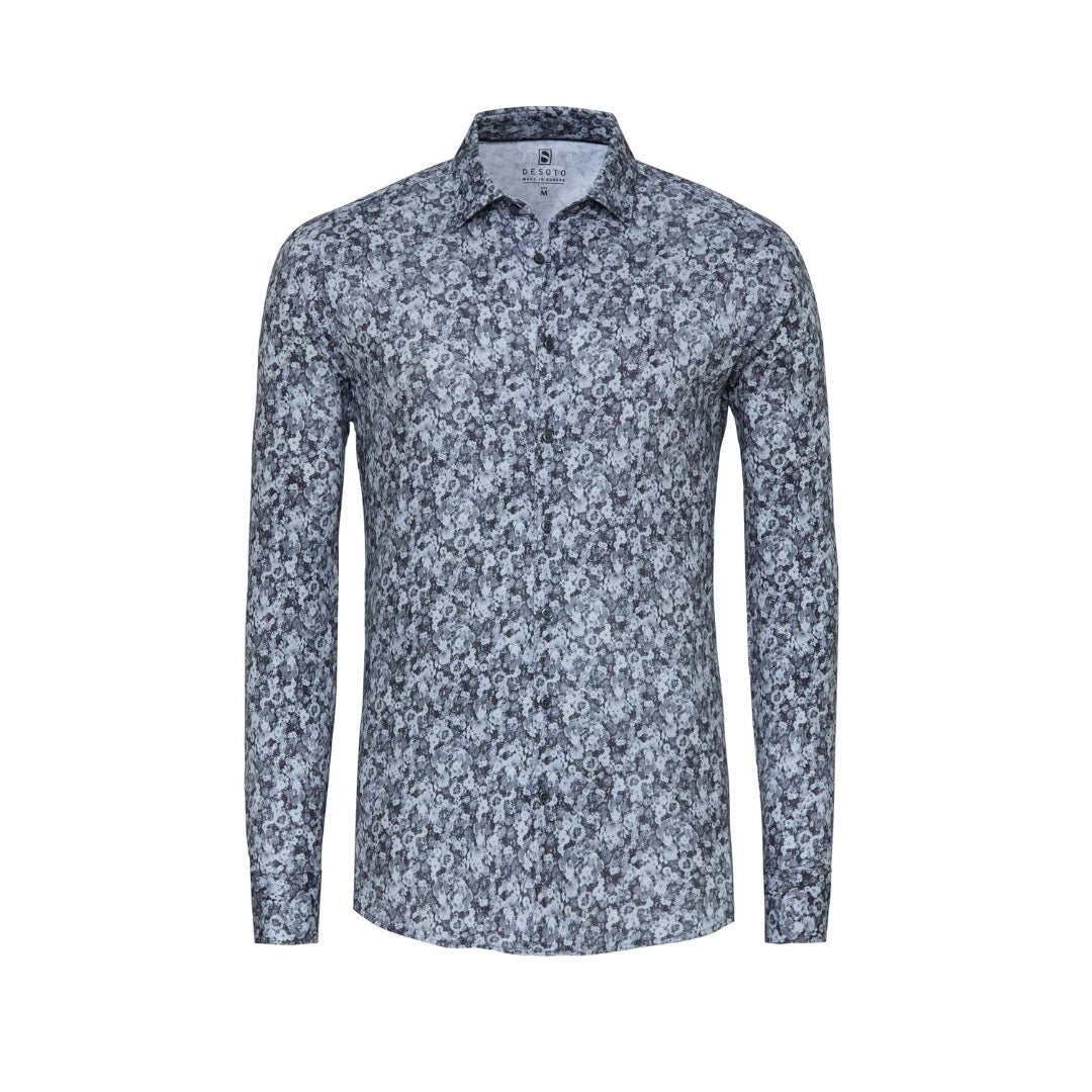 Desoto kukkakuosipaita, musta - Moment.fi