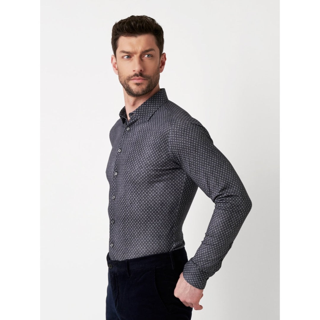 Desoto kuosipaita, tummanharmaa - Moment.fi