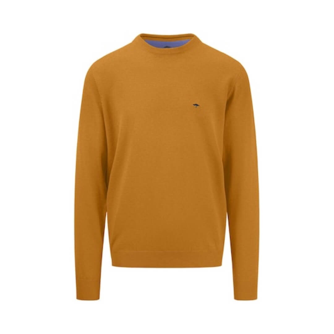 Fynch & Hatton puuvillaneule o-aukko, sinappi - Moment.fi