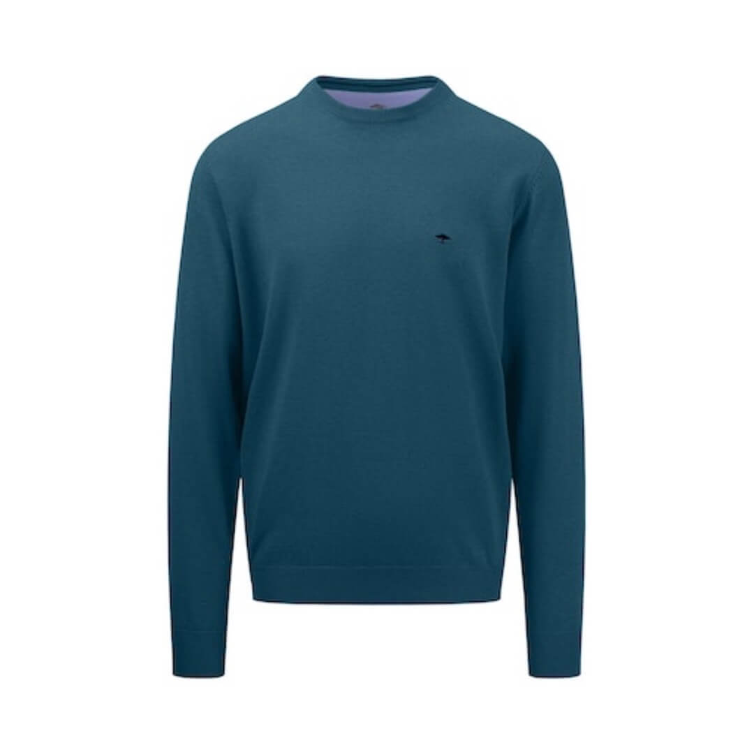 Fynch & Hatton puuvillaneule o-aukko,petrooli - Moment.fi