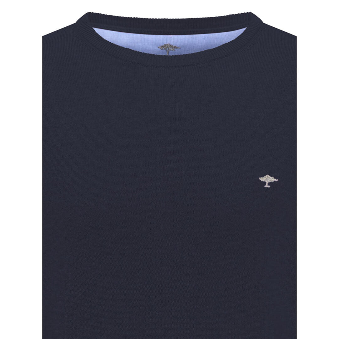 Fynch & Hatton puuvillaneule o-aukko, tummansininen - Moment.fi