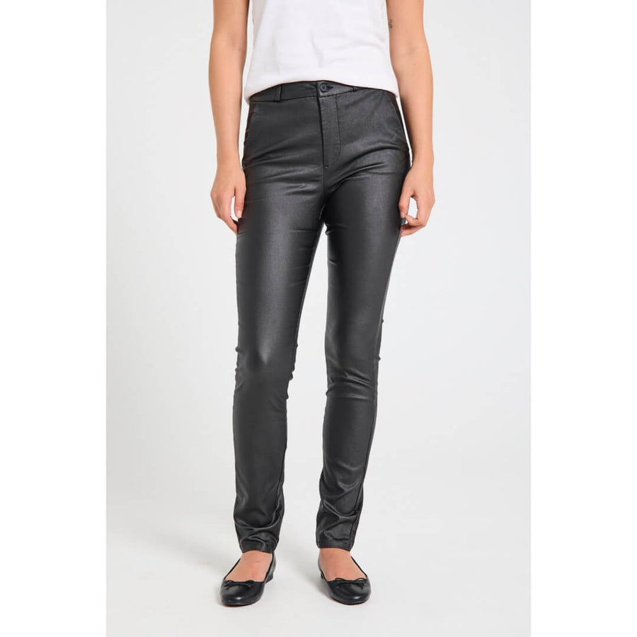 Freequent housut coated, musta - Moment.fi