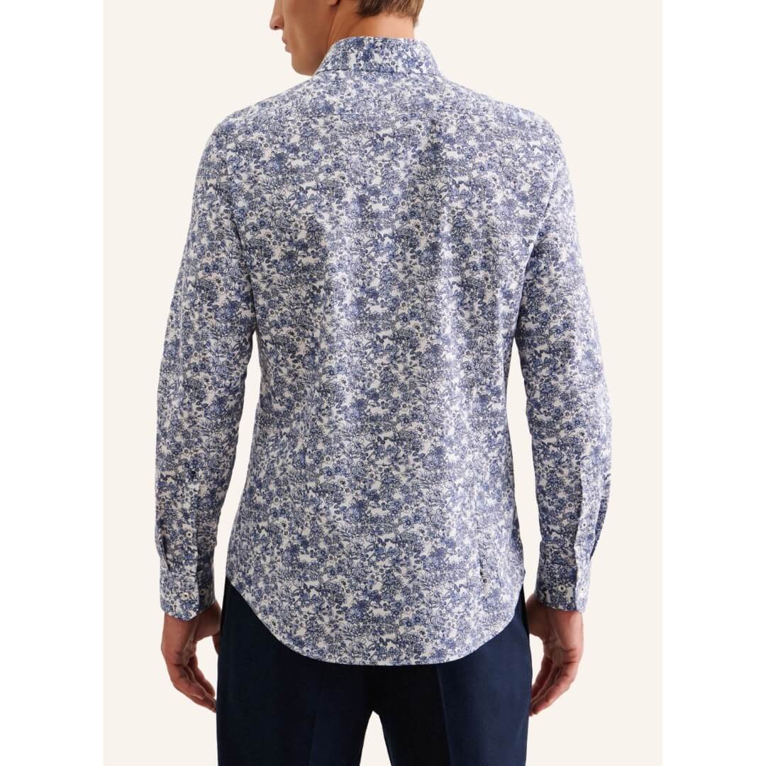 Seidensticker kuosipaita stretch SLIM, sininen - Moment.fi