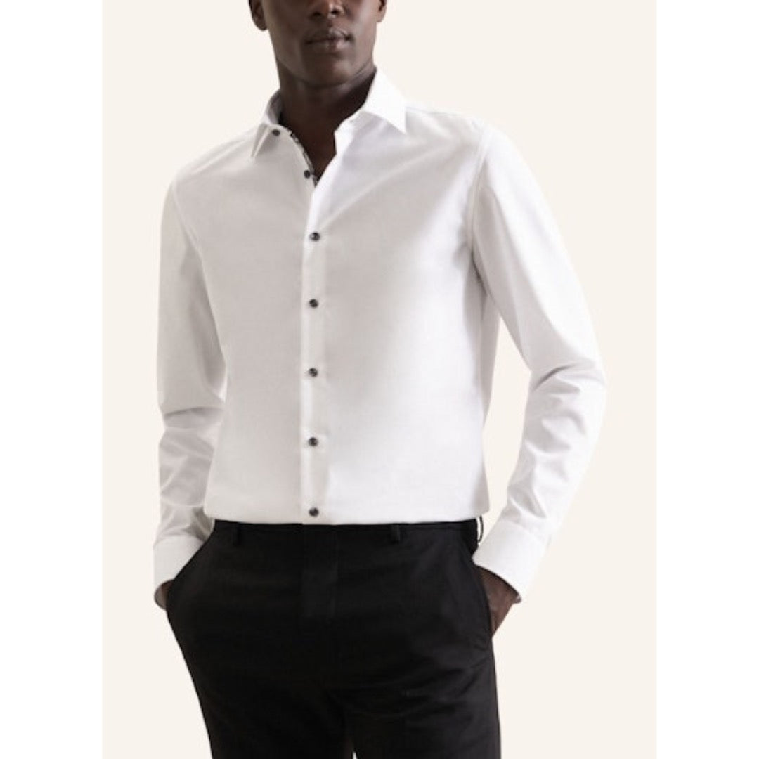 Seidensticker kauluspaita SHAPED, valkoinen - Moment.fi