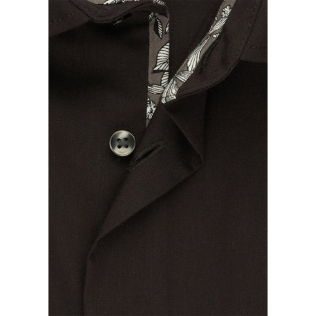 Seidensticker kauluspaita SHAPED, musta - Moment.fi