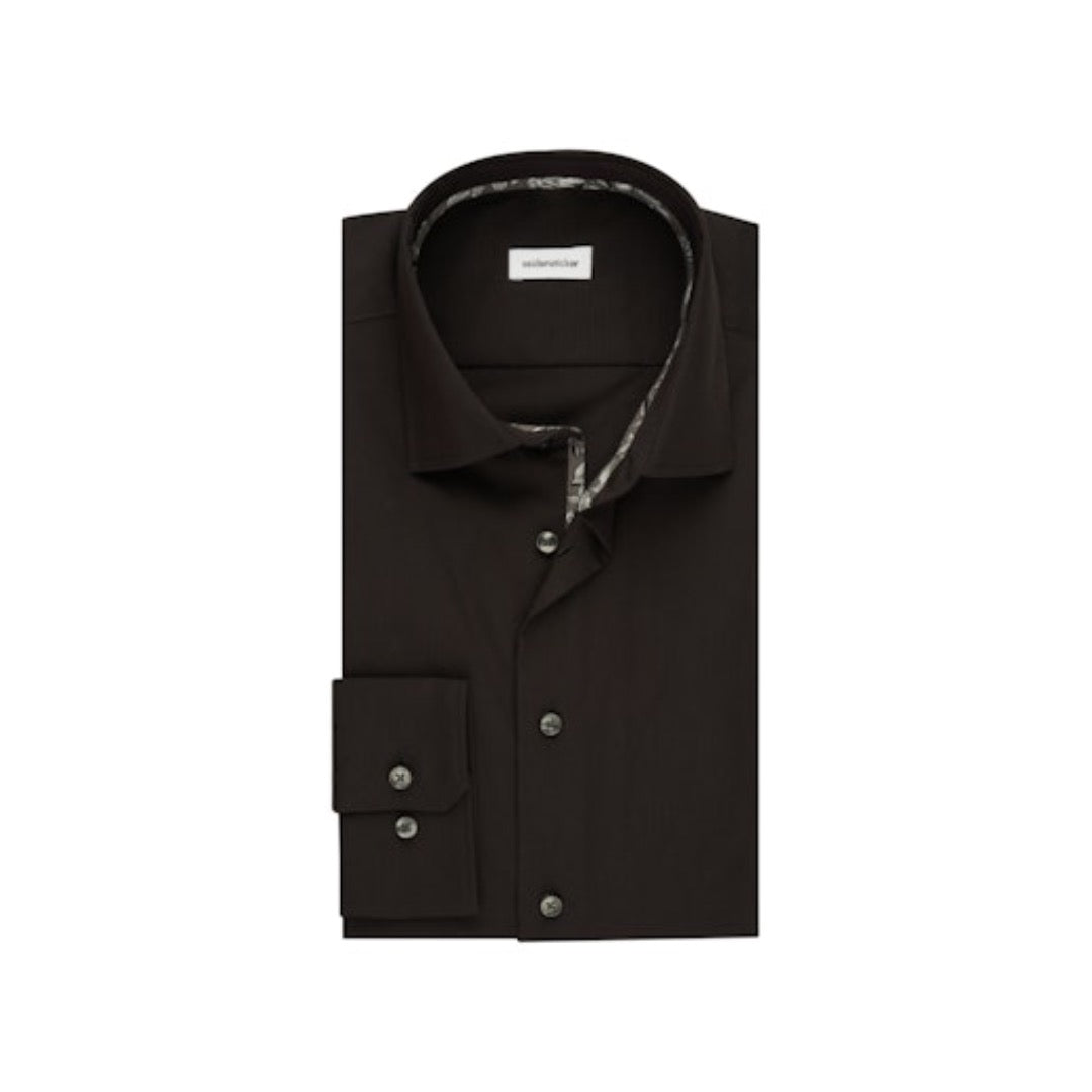 Seidensticker kauluspaita SHAPED, musta - Moment.fi