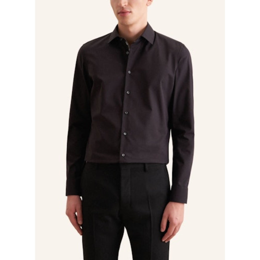 Seidensticker kauluspaita SHAPED, musta - Moment.fi