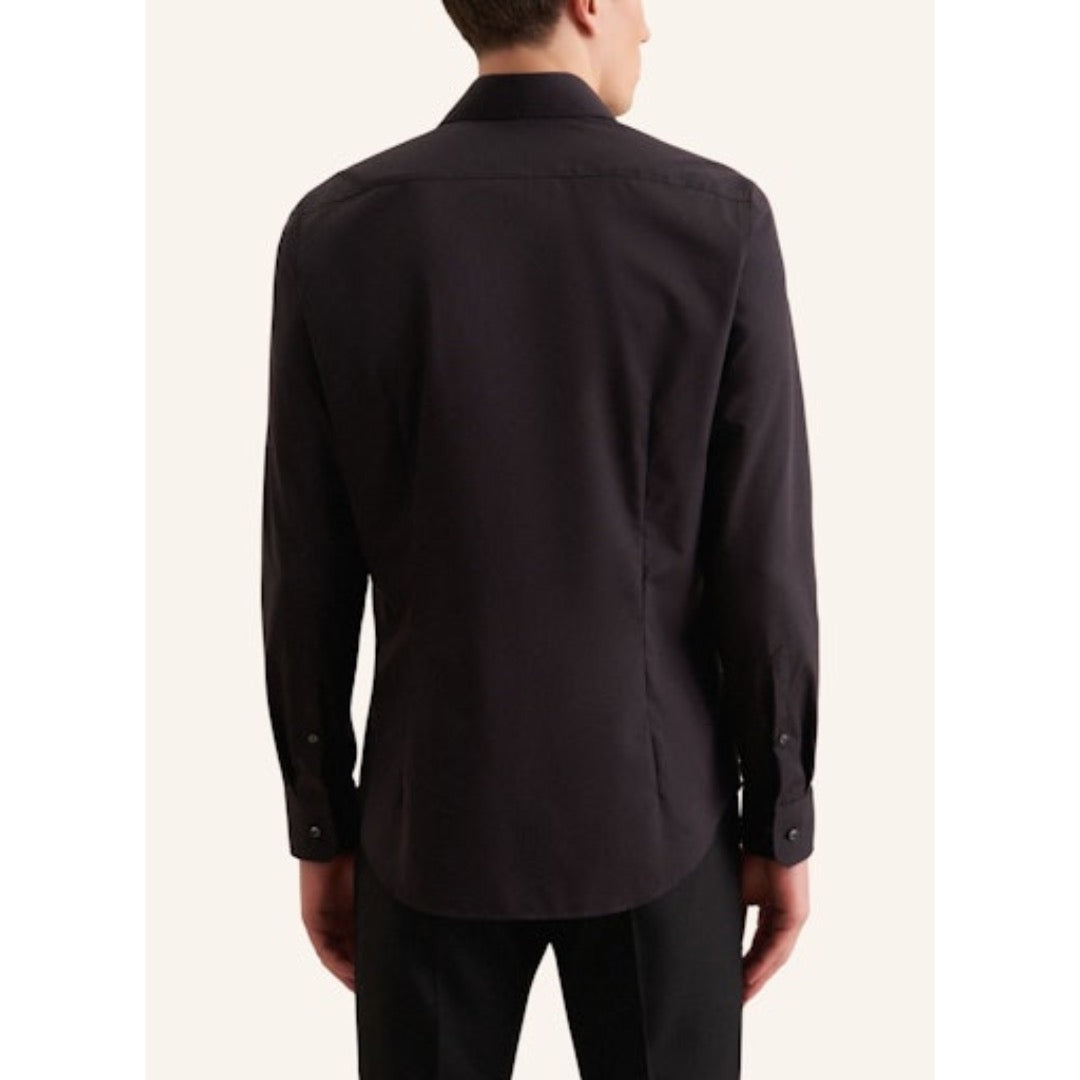 Seidensticker kauluspaita SHAPED, musta - Moment.fi