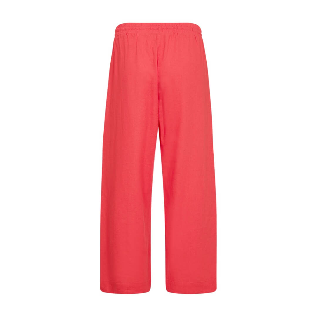 Freequent pellavahousu 7/8, punainen - Moment.fi